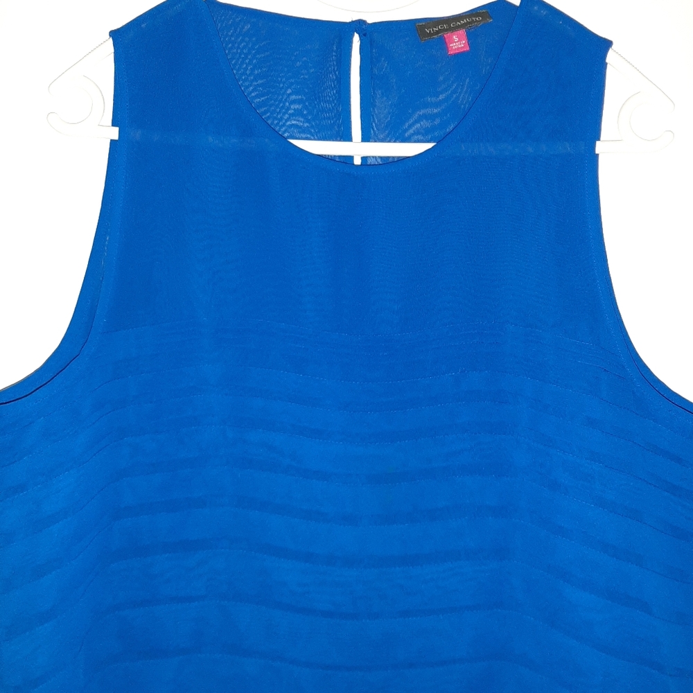 Vince Camuto small blue ladies Sleeveless blouse - Picture 2 of 15